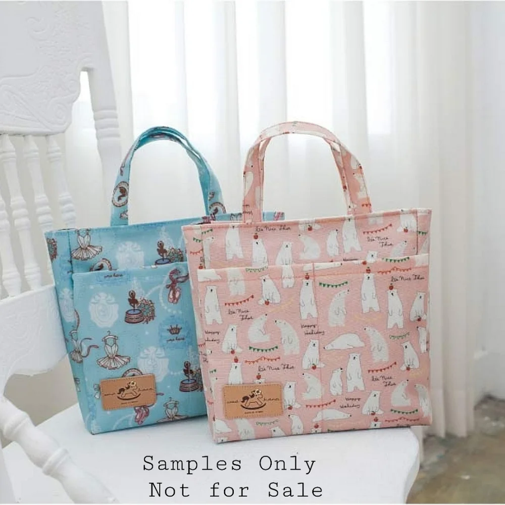 Waterproof Plaid Mini Tote Handbag - Picture 4 of 7